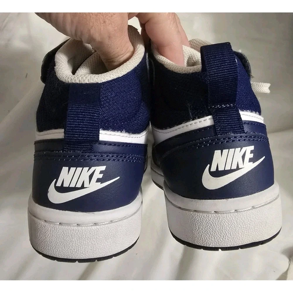 Nike Court Borough Mid 2 (GS) White Blue CD7782 107 Size‎ 3.5Y